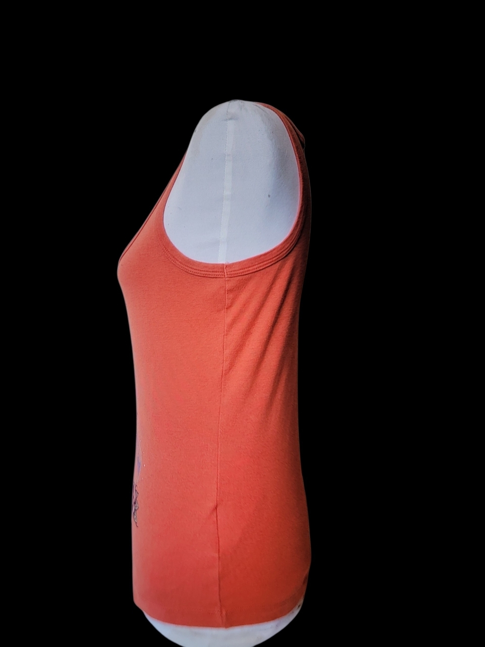 Harley-Davidson Women's size M Orange Tank with Purple Flame & Rose Graphic - Picture 2 of 6